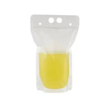 Tablecraft To-Go Beverage Pouch 16 Oz. Clear 5.125"x.035"x9" - Polyethylene - Pack of 100