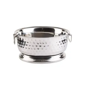 Tablecraft Bali Collection Oval Beverage Tub 4.75 Gallon 18"x15.25"x8.75" - Stainless Steel (14-1)