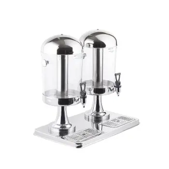 Tablecraft Double Beverage Dispenser 4.2 Gallon 22"x13.75"x21" - Polycarbonate (PC) - (2) 2.1 Gallon Reservoirs