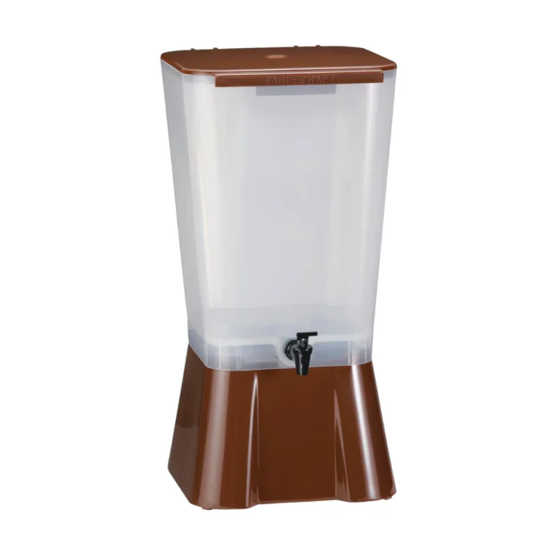 Tablecraft Standard Beverage Dispenser 5 Gallon Brown 10.875"x11.5"x22" - (PPC) Includes Tomlinsoni faucet - NSF