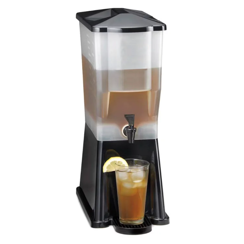 Tablecraft Slimline Single Beverage Dispenser 3 Gallon Black 8"x16.12"x20.62" - (PPC) Incl. Standard Tomlinsoni Faucet -
