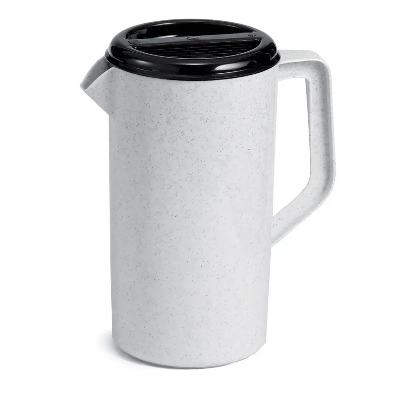 Tablecraft Pitcher 2.5 Qts Granite with Black Lid 7.75"x5.125"x9.375" - Polypropylene (PP)
