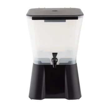 Tablecraft Beverage Dispenser 3 Gallon Black 10.875"x12.5"x16.75" - (PPC) Inc. Standard Tomlinsoni Faucet - Set of 2