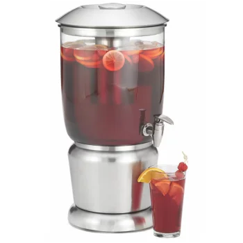 Tablecraft Upscale Beverage Dispenser 2.5 Gallon 10.75"x11.5"x19.5" - Stainless Steel (14-1)