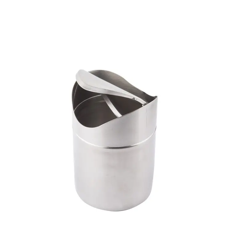 Tablecraft Mini Waste Basket 45 Oz. 4.625"x4.625"x6.75" - Stainless Steel (200 Series)
