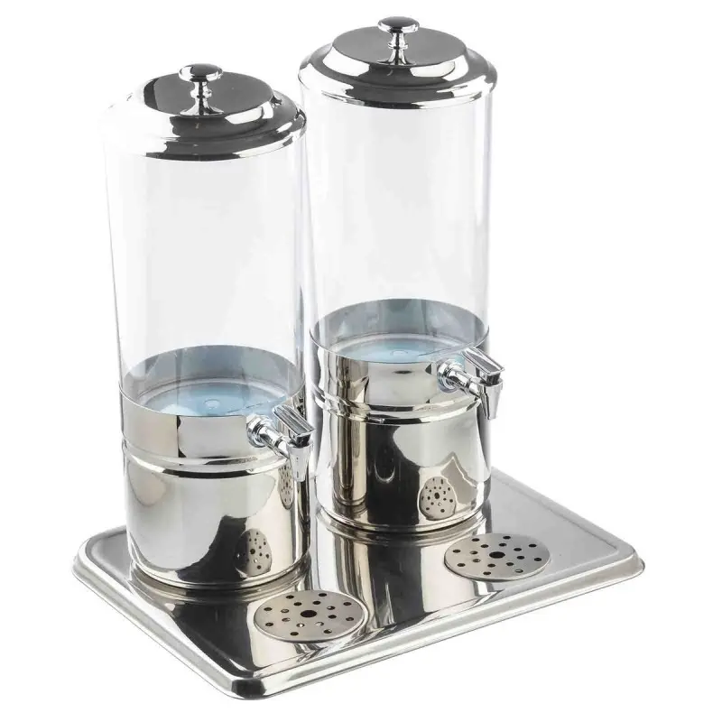 Tablecraft Double Beverage Dispenser 4 Gallon 14.375"x17.75"x21" - Polycarbonate (PC)