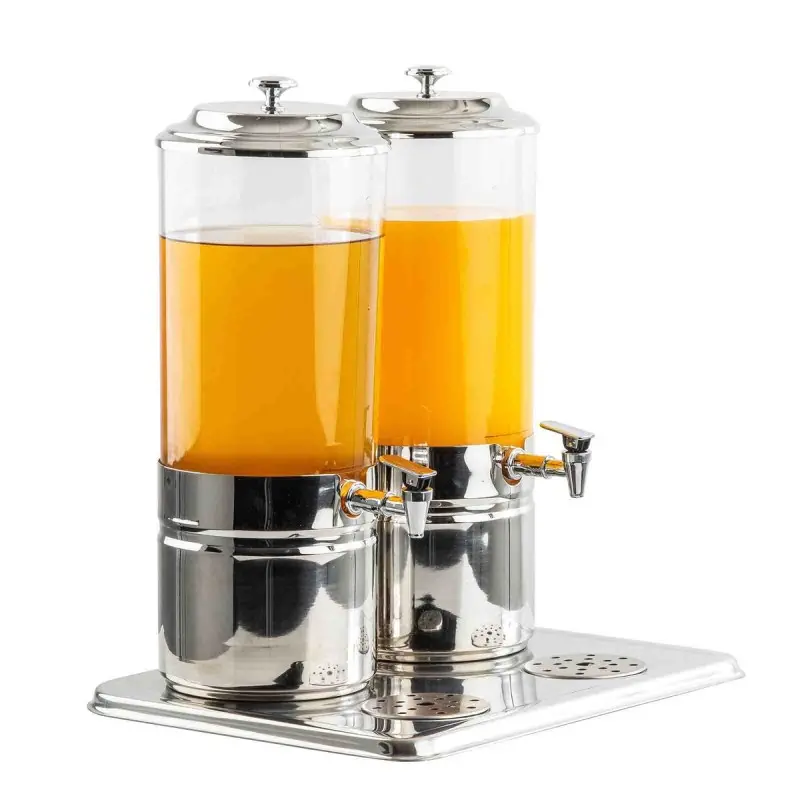 Tablecraft Double Beverage Dispenser 4 Gallon 14.375"x17.75"x21" - Polycarbonate (PC)