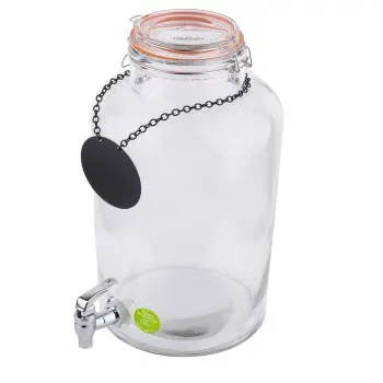 Tablecraft Rustic Country Beverage Dispenser 2.5 Gallon Clear 8.25"x10.5"x14" - Glass (Clear Soda Lime Glass)