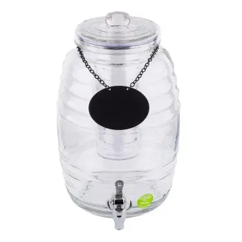 Tablecraft Beehive Collection Beverage Dispenser 2.5 Gallon Clear 9"x10.75"x14.5" - Glass (Clear Soda Lime Glass)