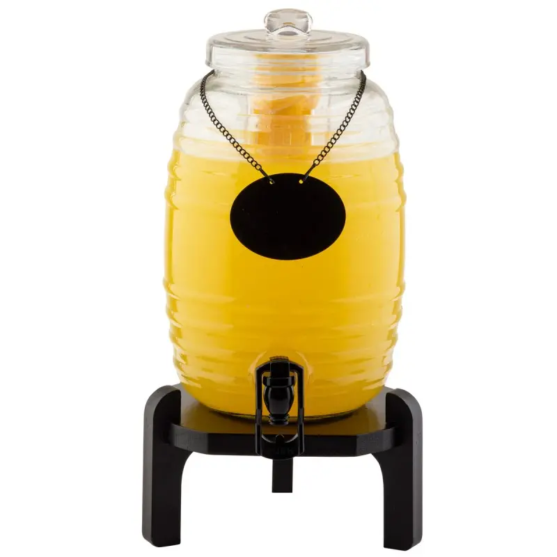 Tablecraft Beehive Collection Beverage Dispenser 2.5 Gallon Clear 9"x10.75"x14.5" - Glass (Clear Soda Lime Glass)