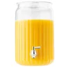 Tablecraft Round Fluted Beverage Dispenser 2 Gallon Clear 7.75"x9.5"x12" - Acrylic