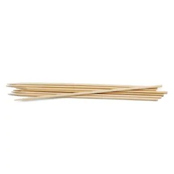 Tablecraft Skewer .118"x.118"x8" - Natural Bamboo Pack of 100 - Set of 10