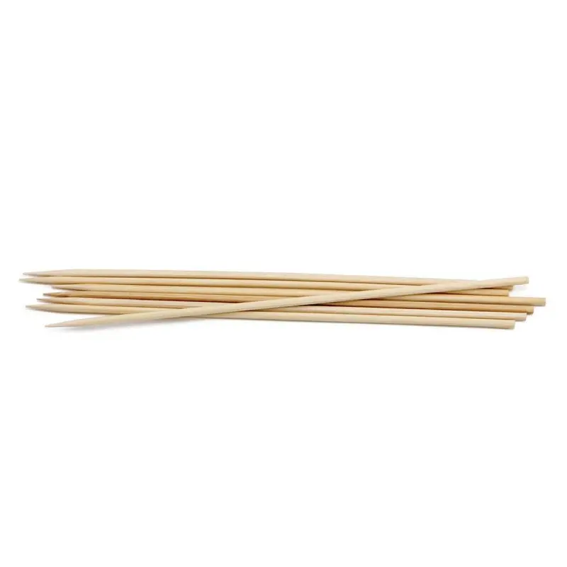 Tablecraft Skewer .118"x.118"x8" - Natural Bamboo Pack of 100 - Set of 10