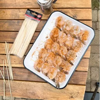 Tablecraft Skewer .118"x.118"x8" - Natural Bamboo Pack of 100 - Set of 10