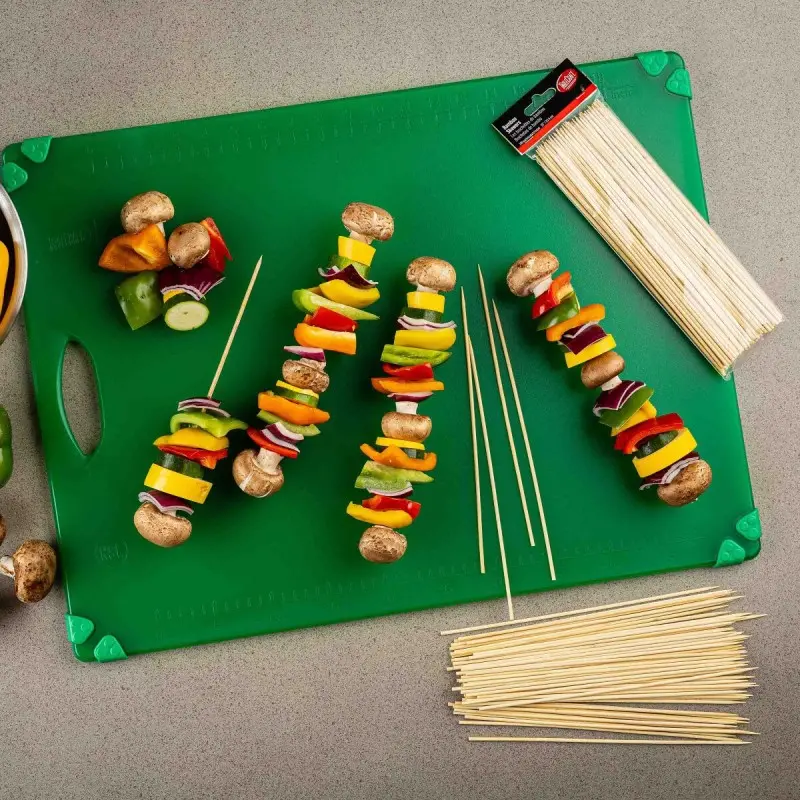 Tablecraft Skewer .118"x.118"x10" - Natural Bamboo Pack of 100 - Set of 10