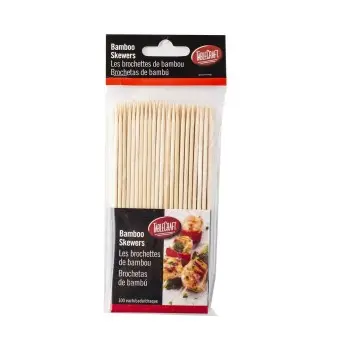 Tablecraft Skewer .118"x.118"x6" - Natural Bamboo Pack of 100 - Set of 10
