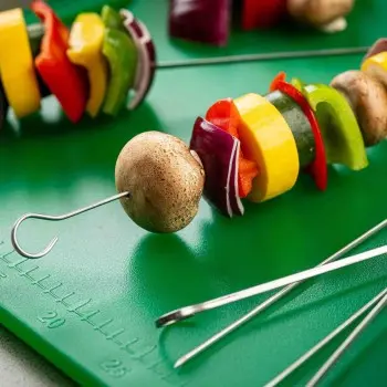 Tablecraft Oval Skewer 16"x.875"x.2" - Stainless Steel (200 Series) - Set of 60