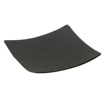 Tablecraft Square Disposable Dish Black 2.375"x2.375"x.1875" - Bamboo (Coated) - Set of 4