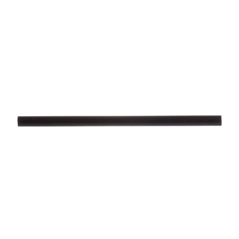 Tablecraft 7.75" (6mm) Straws Black .236"x.236"x7.75" - Paper Pack of 500 - Unwrapped - Set of 6