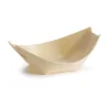 Tablecraft Large Disposable Boat 5 Oz. 6.5"x3.5"x1.5" - Wood (Poplar) Pack of 50 - Set of 12