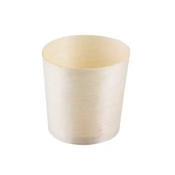 Tablecraft Disposable Cup 2 Oz. 1.8125"x1.8125"x1.6875" - Wood (Poplar) Pack of 50 - Set of 12
