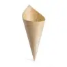 Tablecraft Disposable Cone 2.5"x2.75"x6" - Wood (Poplar) Pack of 50 - Set of 12