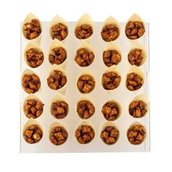 Tablecraft Disposable Cone 2.5"x2.75"x6" - Wood (Poplar) Pack of 50 - Set of 12