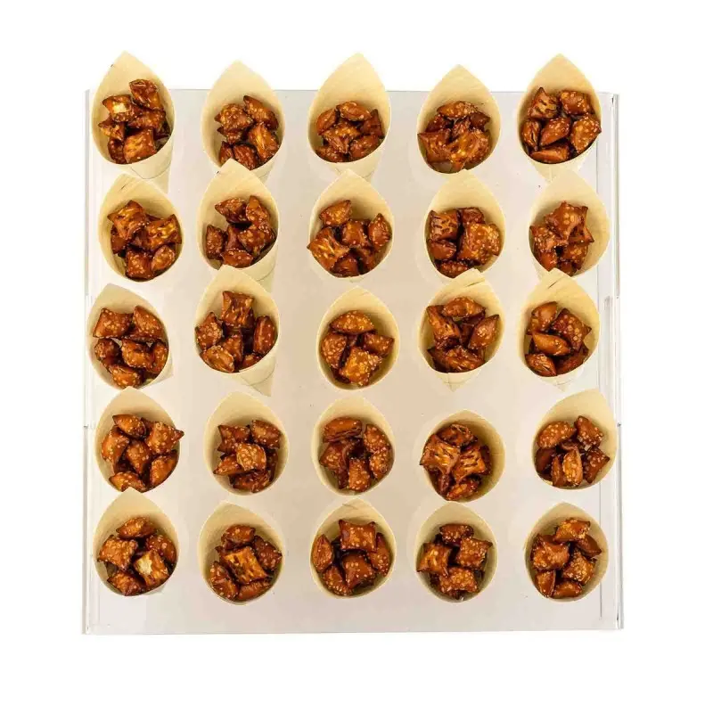 Tablecraft Disposable Cone 2.5"x2.75"x6" - Wood (Poplar) Pack of 50 - Set of 12