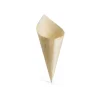 Tablecraft Disposable Cone 2"x2"x5" - Wood (Poplar) Pack of 50 - Set of 12