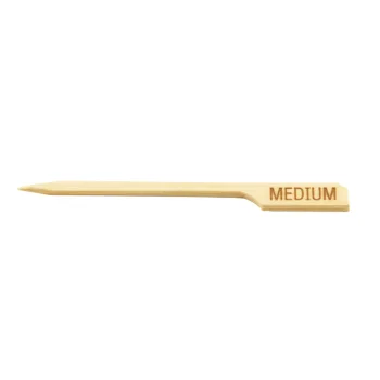 Tablecraft Paddle Pick "Medium" .34375"x.09375"x3.5" - Natural Bamboo Pack of 100 - Set of 12