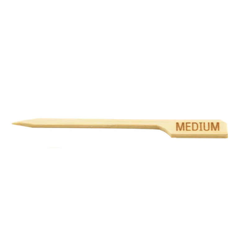 Tablecraft Paddle Pick "Medium" .34375"x.09375"x3.5" - Natural Bamboo Pack of 100 - Set of 12