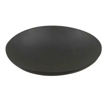 Tablecraft Round Disposable Dish Black 2.4375"x2.4375"x.375" - Bamboo (Coated) - Set of 4