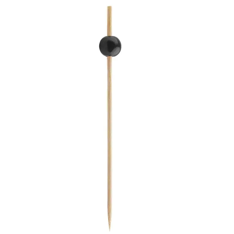 Tablecraft Ball Pick Black .4375"x.4375"x4.5" - Combo: Bamboo & Pinewood Pack of 100 - Set of 12