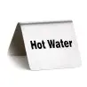 Tablecraft Table Tent - Hot Water 2.5"x2.75"x1.875" - Stainless Steel (200 Series)