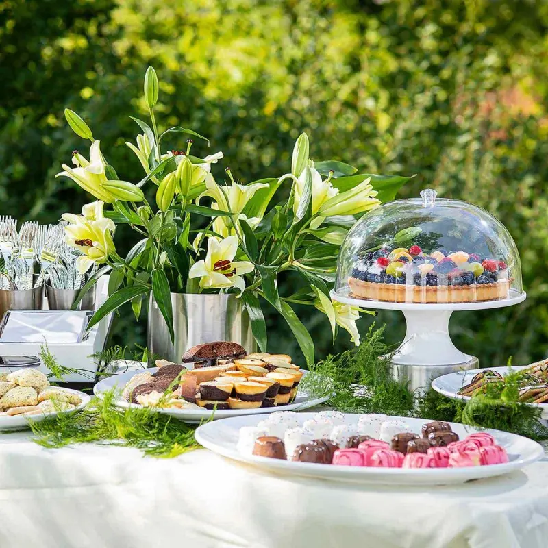 Tablecraft Round Cake Dome Clear 11.125"x11.125"x6.25" - Styrene Acrylonitrile (SAN)