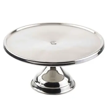 Tablecraft Cake Stand 12.875"x12.875"x6.75" - Stainless Steel (200 Series) Assembled