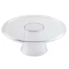 Tablecraft Round Cake Stand Clear 12.75"x12.75"x5.25" - Styrene Acrylonitrile (SAN) - One-Piece