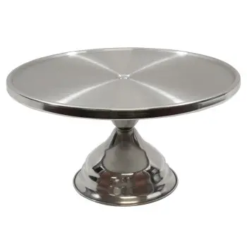 Tablecraft Cake Stand 12.875"x12.875"x6.75" - Stainless Steel (200 Series) Unassembled