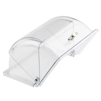 Tablecraft Rectangular Half Size Cover Clear 11"x13.5"x7.5" - Polycarbonate (PC) Fits Half Size Crates