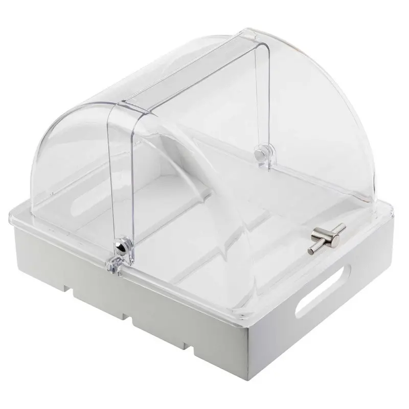 Tablecraft Rectangular Half Size Cover Clear 11"x13.5"x7.5" - Polycarbonate (PC) Fits Half Size Crates