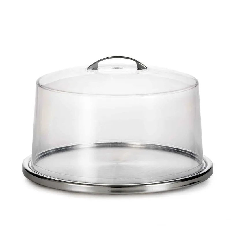 Tablecraft Round Cake Plate Set 13"x13"x8" - Stainless Steel (200 Series)