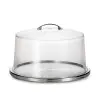 Tablecraft Round Cake Plate Set 13"x13"x8" - Stainless Steel (200 Series)