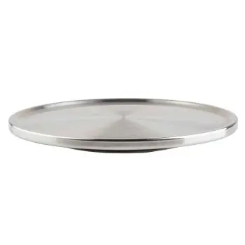 Tablecraft Round Cake Plate 13"x13"x1.25" - Stainless Steel (200 Series)