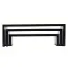 Tablecraft Cascade Risers Black 22"x7.875"x7.875" - Wood (Rubberwood) Set of 3