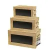 Tablecraft Rustic Risers Crate Set 19.25"x13.5"x10.5" - Wood (Chinese Fir - Cunninghamia) Set of 3