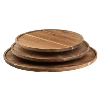 Tablecraft Lazy Susan 13"x13"x1.625" - Acacia Wood