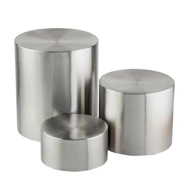 Tablecraft Round Nesting Riser Set 8.125"x8.125"x9" - Stainless Steel (14-1) Set of 3