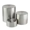 Tablecraft Round Nesting Riser Set 8.125"x8.125"x9" - Stainless Steel (14-1) Set of 3