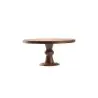 Tablecraft Acacia Collection Round Cake Stand 12.5"x12.5"x6" - Acacia Wood 6" Height - Unassembled