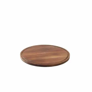 Tablecraft Acacia Collection Round Cake Plate 12.5"x12.5"x.0625" - Acacia Wood
